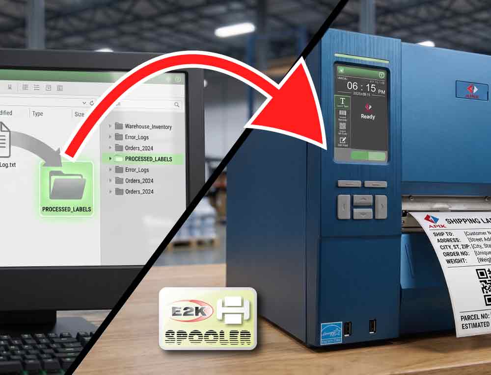 Software Stampa Automatica Etichette e Cartellini: E2K Spooler
