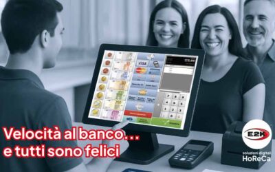Cassa touch screen e software gestionale integrato.