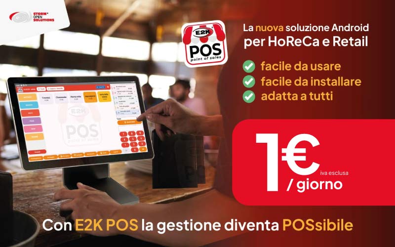 E2K POS: il Punto Cassa professionale che rende POSsibile la gestione il tuo locale